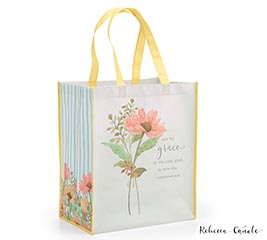 FLORAL WITH GRACE MESSAGE POLY TOTE