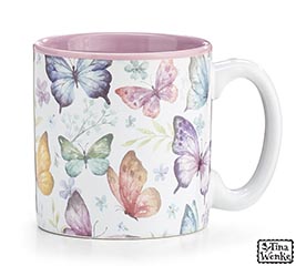 MUG 13 OZ BREEZY BUTTERFLIES ALL AROUND