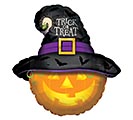 26&quot; PUMPKIN WITH WITCH HAT BALLOON