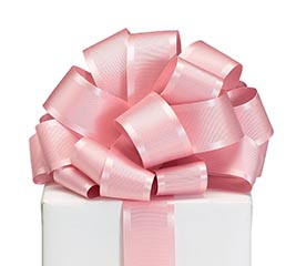 Wide Satin Ribbon Grosgrain Valentine Wedding Ribbon for Gift Wrapping Cake Box Bows | Harfington, Light Pink / 1 x 25 Yard