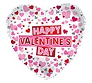 17&quot; HAPPY VALENTINE&#39;S DAY RED PINK HRTS