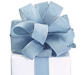 #9 LINEN LIKE TEAGAN DUSTY BLUE RIBBON
