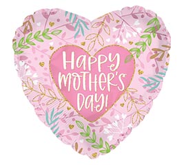 17" MOTHER'S DAY VINES ON PINK HEART