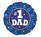 9&quot;INFLATED #1 DAD BLUE  WHITE