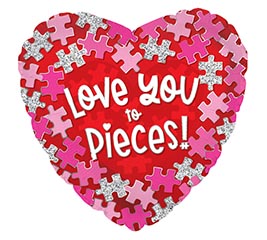 17&quot; LOVE YOU TO PIECES HEART