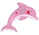 38&quot; LOVE YOU PINK DOLPHIN SHAPE
