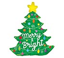 36&quot; MERRY  BRIGHT CHRISTMAS TREE SHAPE