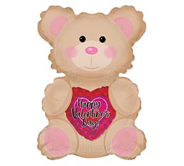 31&quot; HVD TAN BEAR HOLDING HEART SHAPE