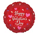 17&quot; HVD PENCIL HEARTS RED ROUND