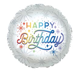 17&quot; HBD RETRO RAINBOW