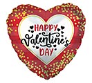 Related Product Image for 17&quot; HVD RED HEART WITH GOLD POLKA DOTS 