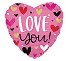 Related Product Image for 17&quot; PINK LOVE YOU MESSAGE HEART 