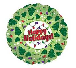 17&quot; XMA HAPPY HOLIDAYS TREES AND LIGHTS
