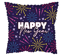 36&quot; HAPPY NEW YEAR FIREWORKS JUMBO SQUAR