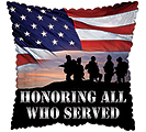 17&quot; HONORING ALL WHO SERVED SQUARE