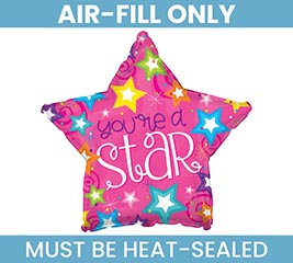 9&quot; YOU&#39;RE A STAR PINK STAR SHAPE BALLOON