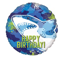 17&quot;PKG BIRTHDAY SHARK