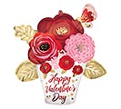 14&quot;INFLATED HVD SATIN PAINTED FLOWERS