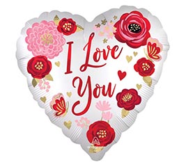 9&quot;INFLATED ILY SATIN LOVE YOU FLOWERS