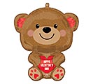14&quot;INFLATED HVD CUDDLY BEAR MINI SHAPE