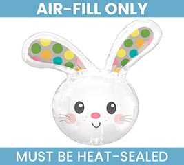 14&quot;FLAT SPOTTED BUNNY HEAD MINI SHAPE