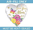 4&quot;FLAT LOVE YOU MOM SATIN FLORAL