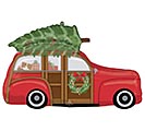 32&quot;PKG WOODY WAGON WITH TREE