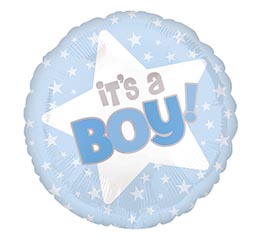 18&quot; PKG IT&#39;S A BOY STARS BALLOON