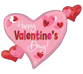 14&quot;INFLATED HVD PLAYFUL SWIRLY HEART