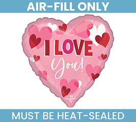 9&quot;FLAT I LOVE YOU PLAYFUL HEARTS