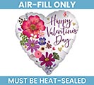 4&quot;FLAT HVD SATIN PRESSED FLOWERS HEART