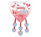 34&quot;PKG HVD DIFFUSED OMBRE HEART DANGLERS