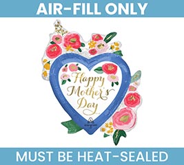 14&quot;FLAT HMD PAINTED FLORAL HEART