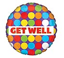 18&quot;PKG GET WELL COLORFUL DOTS