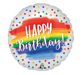 4&quot;INFLATED SATIN BIRTHDAY DOTS