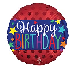 9&quot;INFLATED SATIN BIRTHDAY BANNER