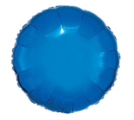 17&quot;PKG METALLIC BLUE ROUND