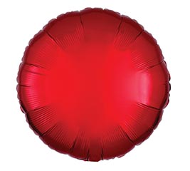 17&quot;PKG METALLIC RED ROUND