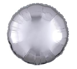 17&quot;PKG METALLIC SILVER ROUND
