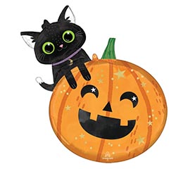 14&quot; INFLATED CAT AND PUMPKIN MINI SHAPE
