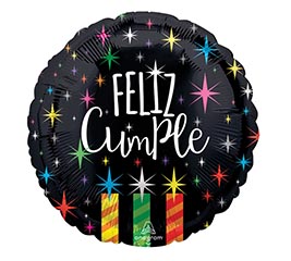 17&quot; PKG CANDLES FELIZ CUMPLE BALLOON