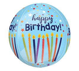 16&quot;PKG ORBZ SATIN HAPPY BDAY CELEBRATE