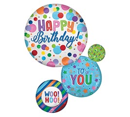 28&quot;PKG SATIN HAPPY BIRTHDAY TO YOU MULTI