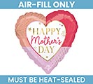 4&quot; FLAT HAPPY MOTHER&#39;S DAY COLORFUL HEAR