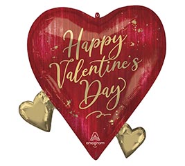 22&quot;PKG HVD VALENTINE ROUGE HEART SHAPE