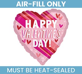 4&quot;FLAT HVD STRIPES ON STRIPES HEART