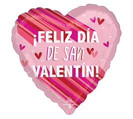 28&quot;PKG FELIZ DIA DE SAN VALENTIN STRIPES