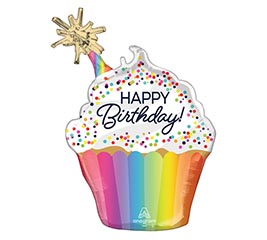 31&quot;PKG CONFETTI SPRINKLE HBD CUPCAKE