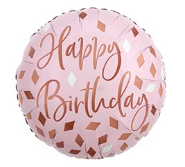 17&quot;PKG HBD BLUSH BIRTHDAY