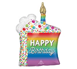 28&quot;PKG RAINBOW SLICE HBD SHAPE